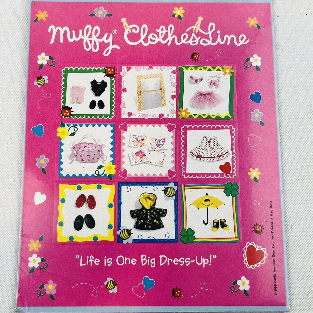 Muffy Vanderbear Clothesline Sticker Lot of 2 Packs 1999 2000‎